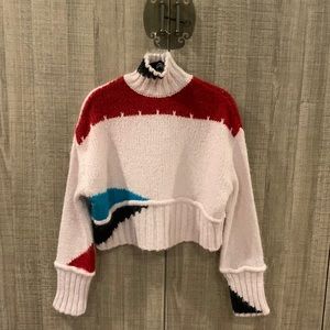 ZARA COLORBLOCK KNIT SWEATER